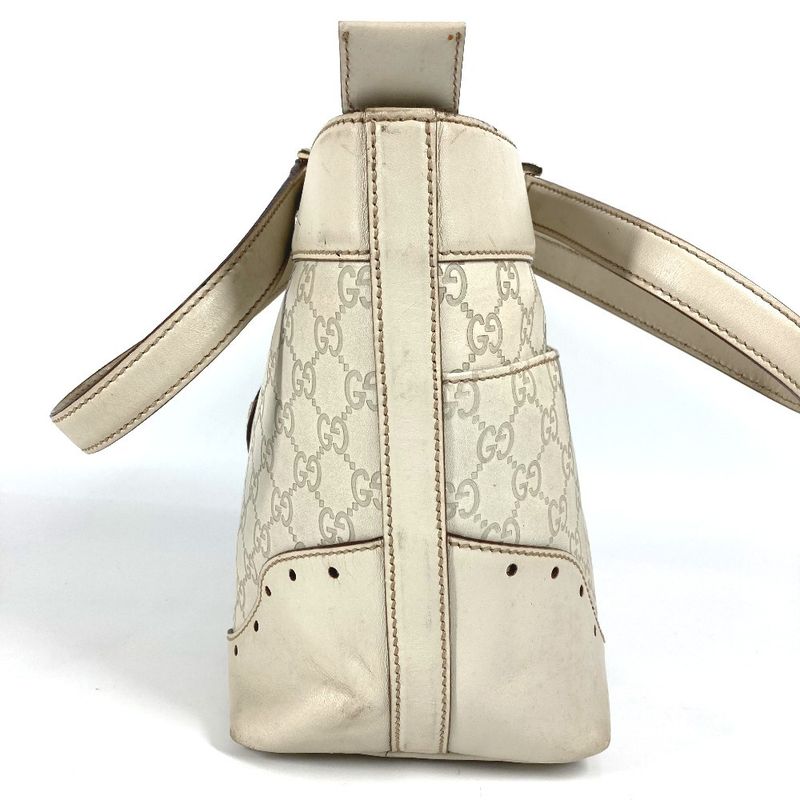 Gucci Shoulder Bag GG Guccissima Logo 145993 Cima Leather Off-white Color