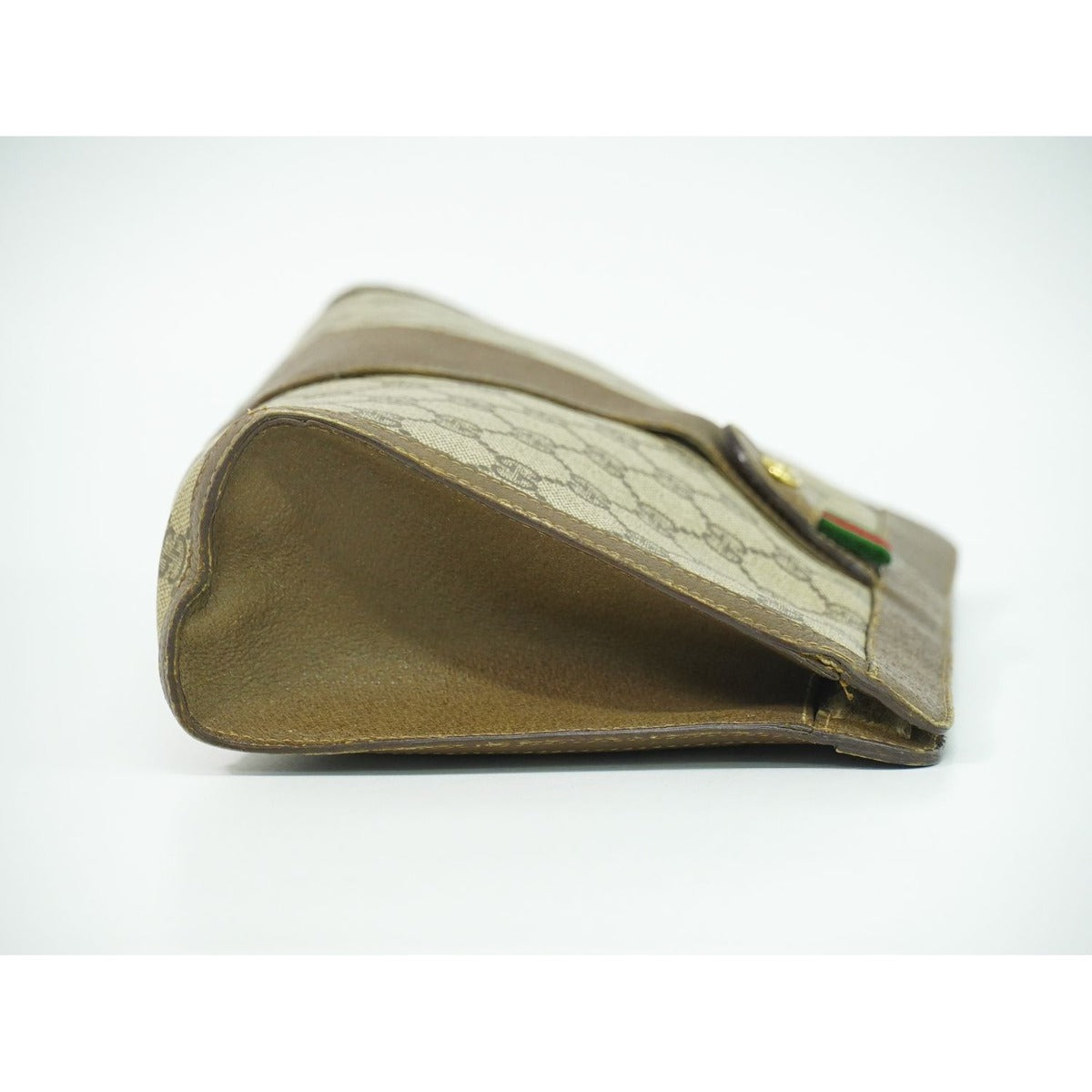 Gucci Vintage Sherry Line GG Supreme Clutch Beige — view 4