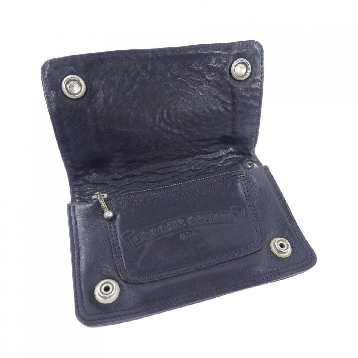 Chrome Hearts 1 Zip Blk Floral 304 Wallet — view 4