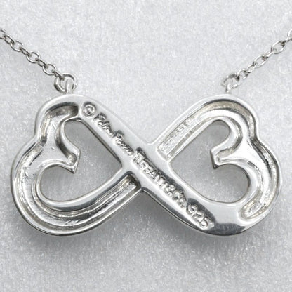 Tiffany & Co Double Rubbing Heart Paloma Picasso 925 Silver Ladies 4.4g Necklace