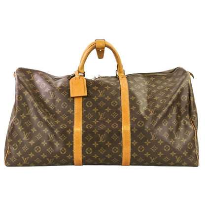 Louis Vuitton Monogram Keepall 60 Boston Bag Brown