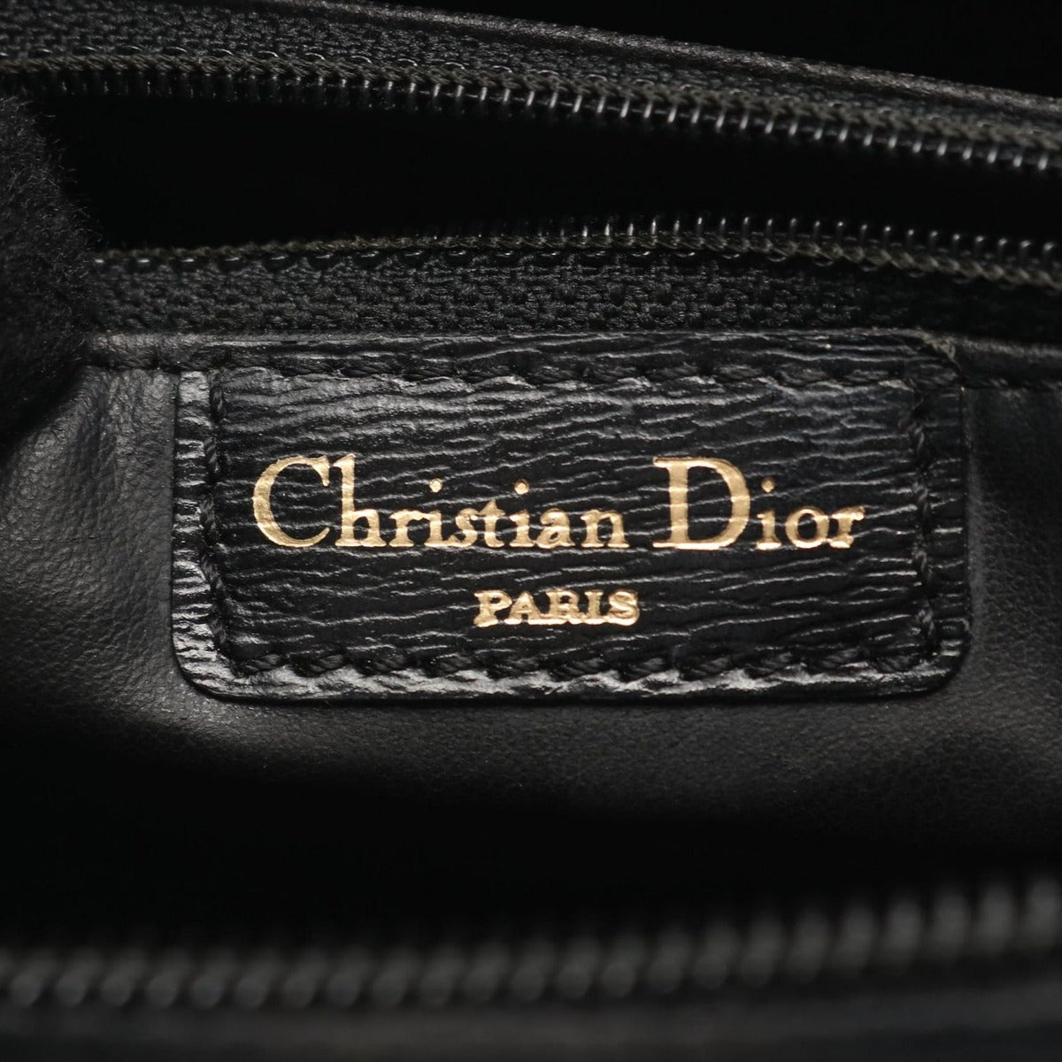 Dior Handbag CD Logo Black Leather — view 4
