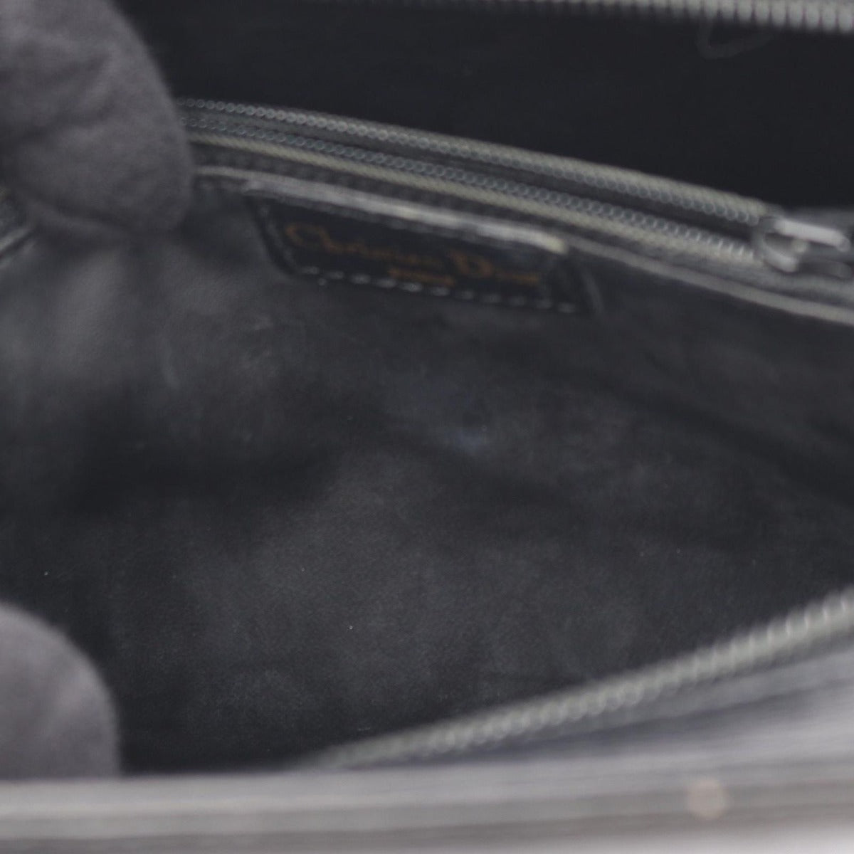 Dior Handbag CD Logo Black Leather — view 7