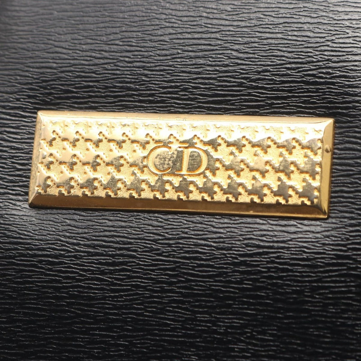 Dior Handbag CD Logo Black Leather — view 8