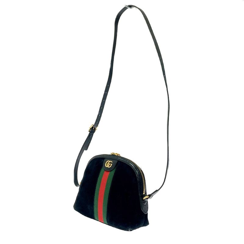 Gucci 499621 and 486628 Suede Ophidia Ggmarmont Shoulder Bag Black 371302