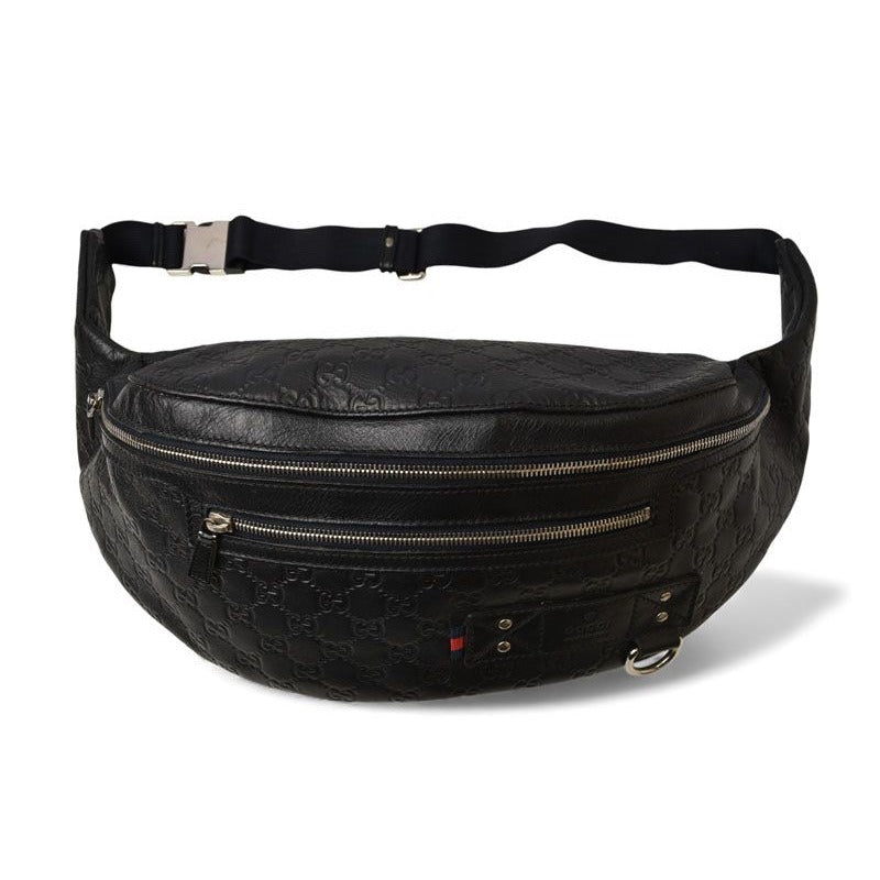 Gucci Body Bag Waist Pouch Guccissima GG Navy Men — view 2