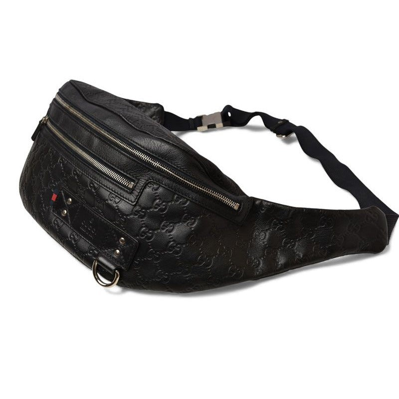 Gucci Body Bag Waist Pouch Guccissima GG Navy Men