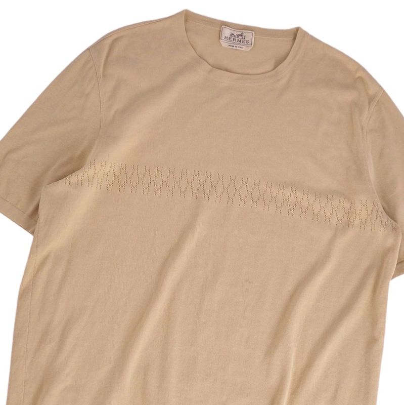 Hermes Knitted Sweater Short Sleeves Short Sleeves Cotton