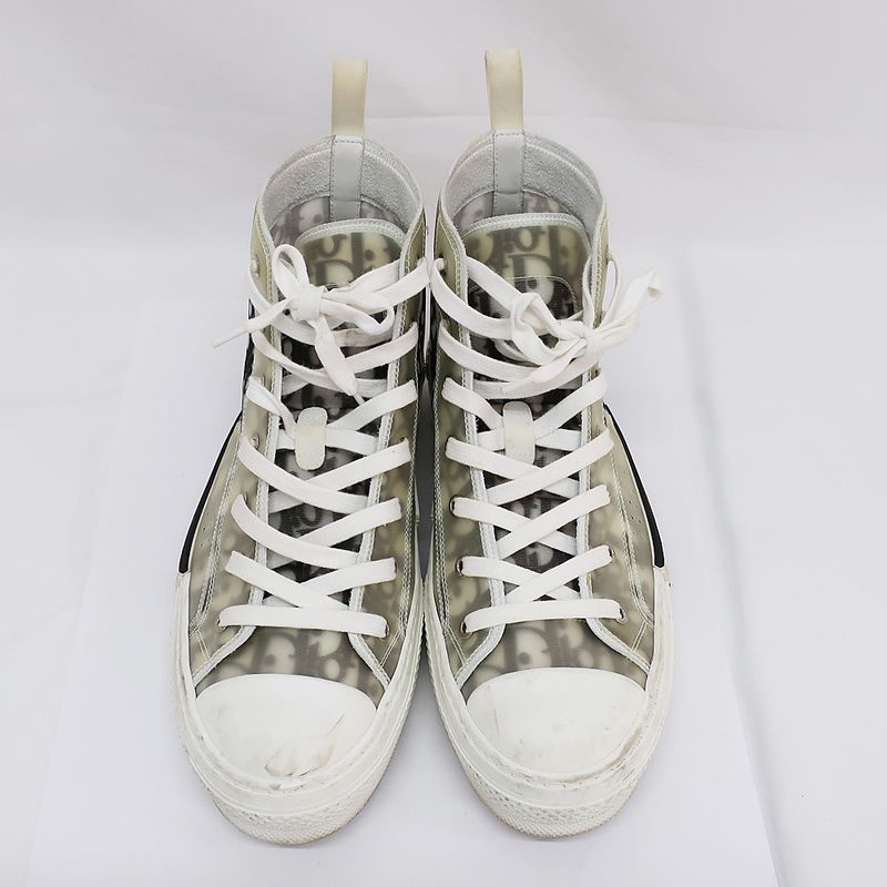 Dior Sneakers - High Cut Oblique White Notation Size 43 27cm (10.63in)