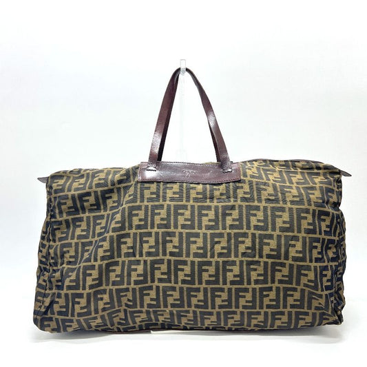 Fendi Tote Bag Zucca Pattern Leather / Canvas Brown