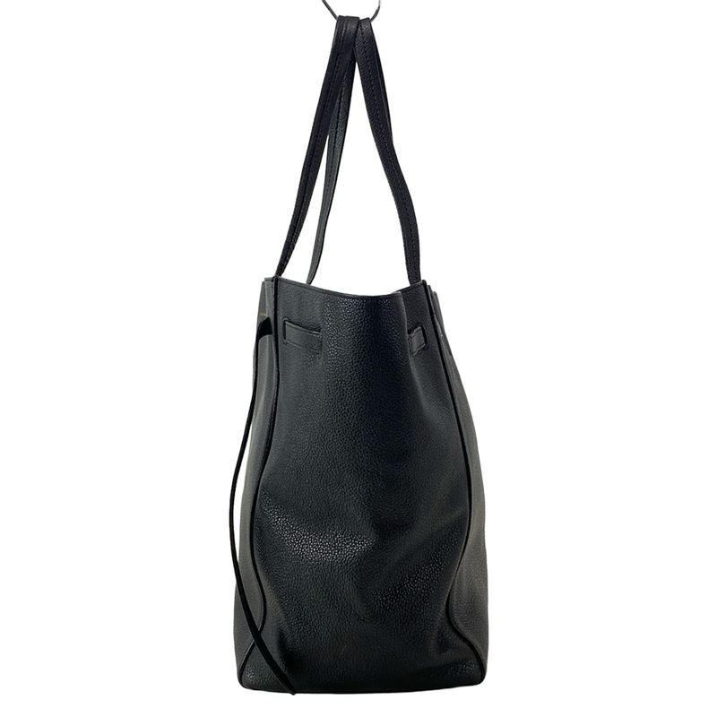Celine Tote Bag Cabas Phantom Small With Belt Black Leather