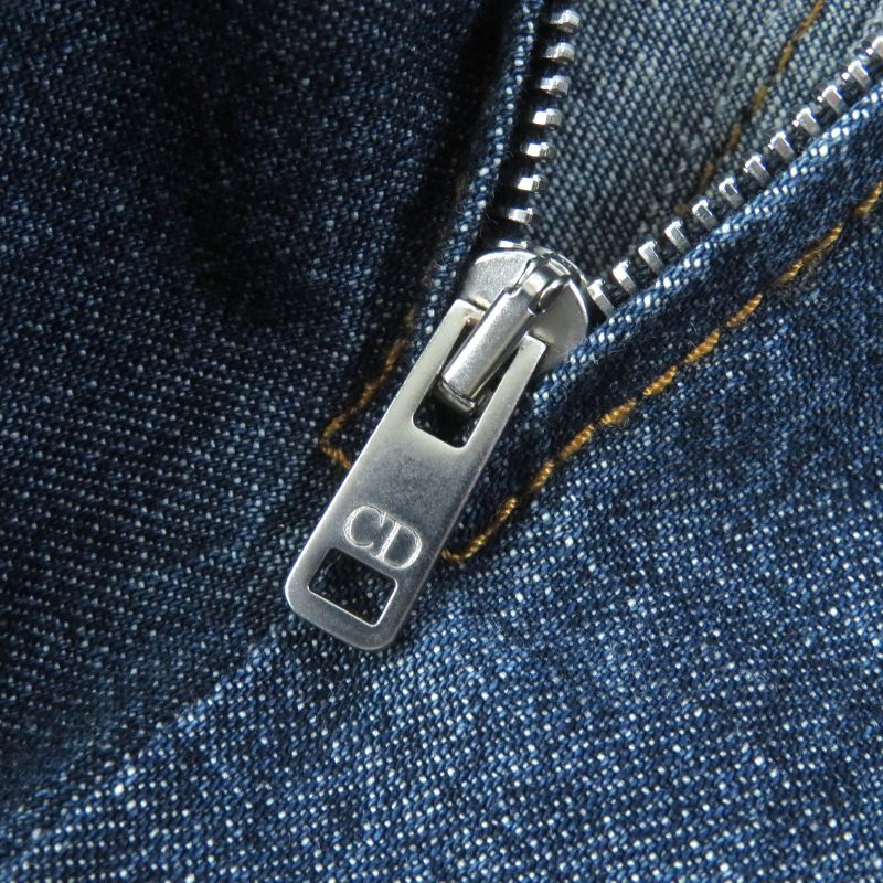 Christian DIOR 21SS 112j56a3941 Cotton Denim Long Flared Skirt With Patchwork