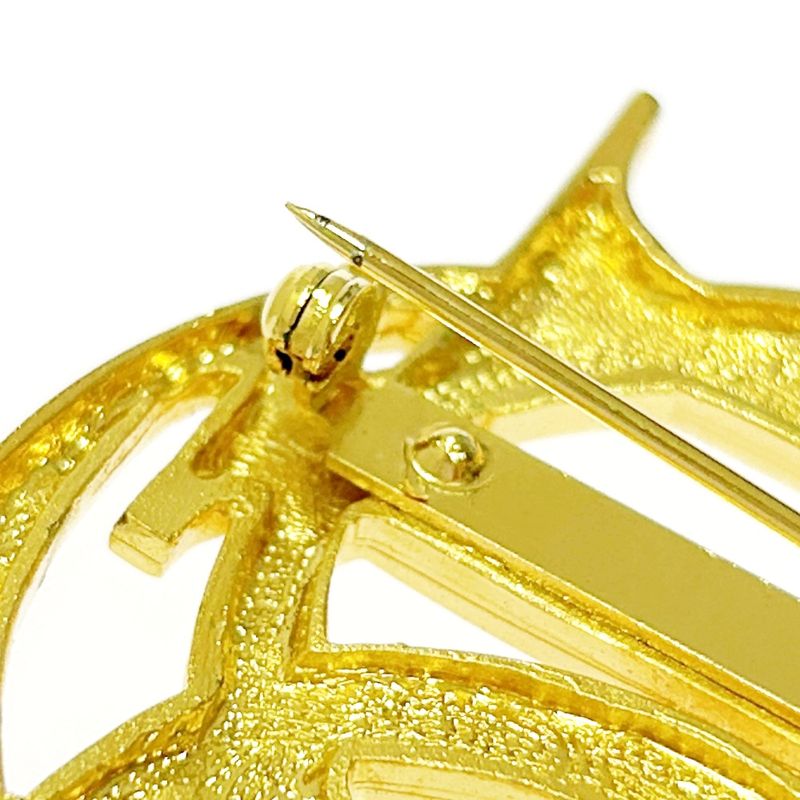 Christian Dior GP Logo Brooch Ladies Gold 414266 Brooch