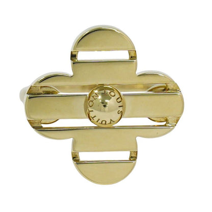 Authentic Louis Vuitton LV Petite Burg Fleur 750 YG Ring 49 9 Yellow Gold Viton