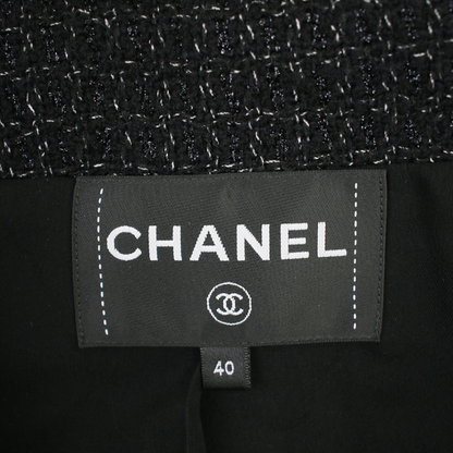 Chanel 24aw Bow Tie Collar Coco Mark Button Tweed Short Jacket P78054v69891