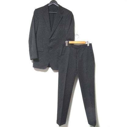 Gucci Era Pinstripe Tailored Jacket Trousers Pants Suit Set Black