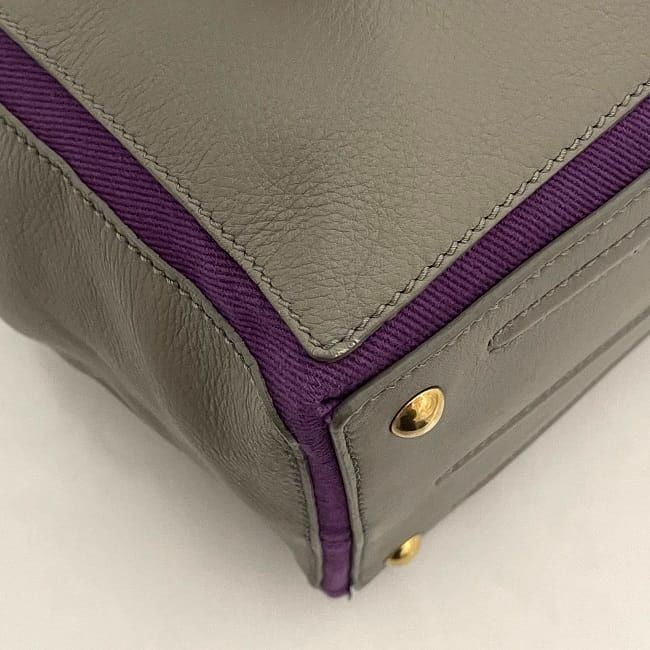 Saint Laurent 2way Bag Ec22853 Gray Purple Muse