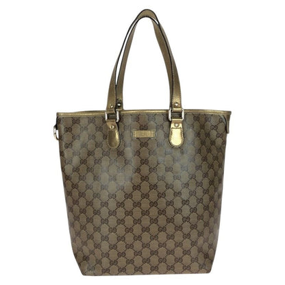 Gucci GG Crystal Beige Gold Hardware Tote Bag 2-Way
