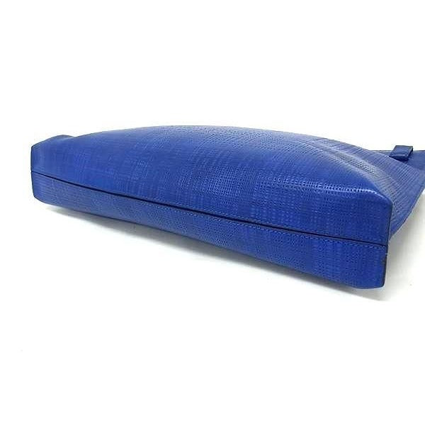 Loewe Clutch Bag Anagram T Pouch 5217 06 Blue Leather Gold Hardware — view 4