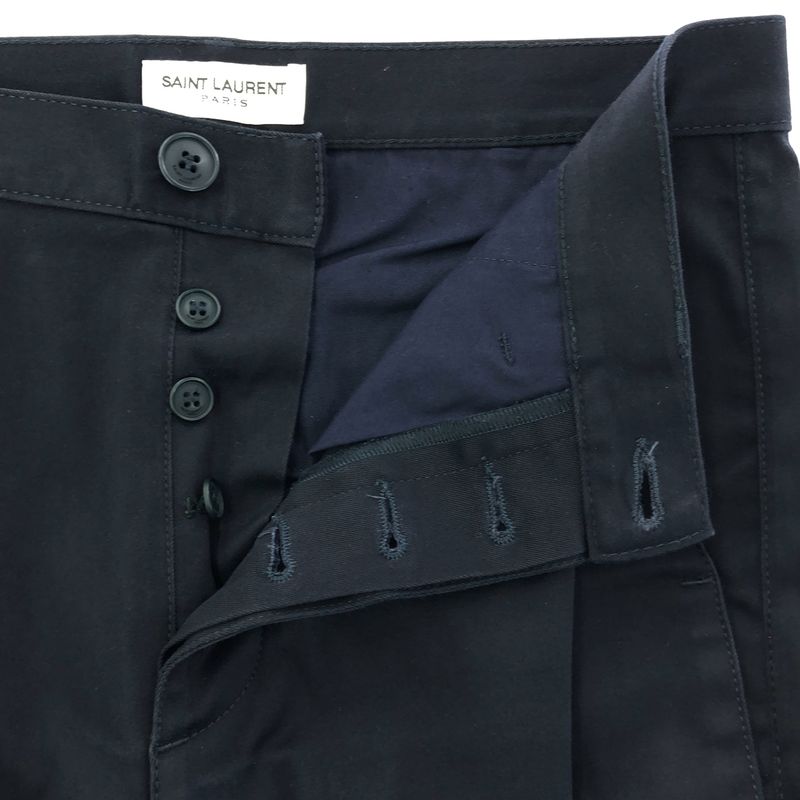Saint Laurent Paris Cotton Chino Pants 582300 Y812k Navy 30