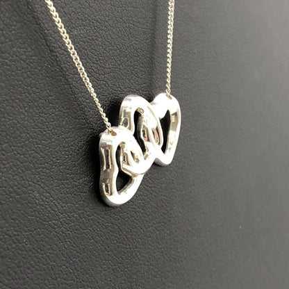 Tiffany & Co Tiffany & Co Triple Open Heart Necklace 3strand Silver 925 Ladies