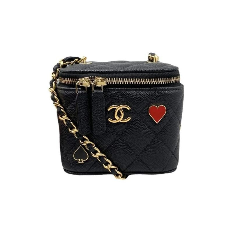Chanel Shoulder Bag Small Vanity Ap3078 Quilted Caviar Leather