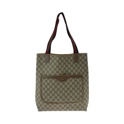 Gucci Vintage Old Gucci Sherry Line Beige Brown GG Supreme Canvas 39 02 003