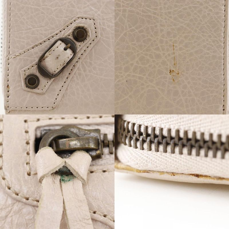 Balenciaga Classic Continental 253036 Calf Beige Pink Ladies Long Wallet