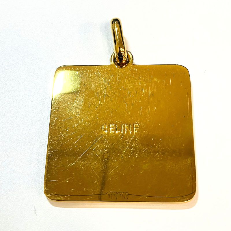 Celine Carriage Plate Carriage Plate Pendant Top Key Ring Mede In Italy : X2007
