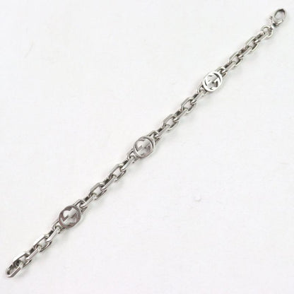 Gucci 620798 Ag925 Interlocking G Aged Clasp Closure Bracelet Silver With 17