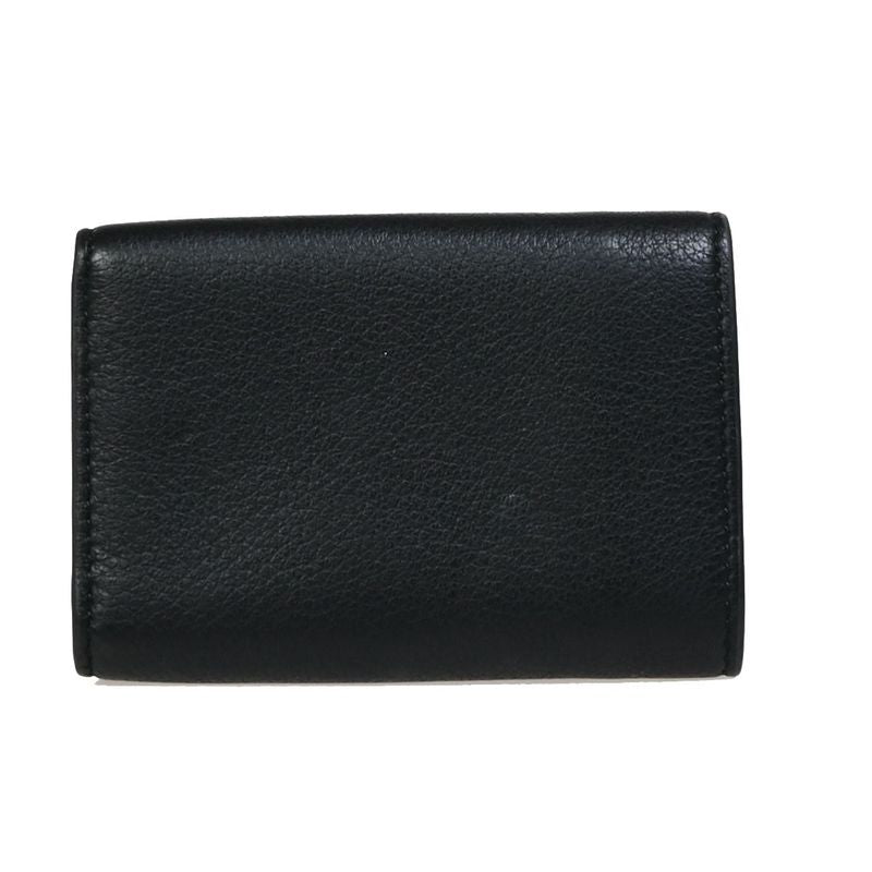 Balenciaga Trifold Wallet Mini Wallet Leather Black 62ka374