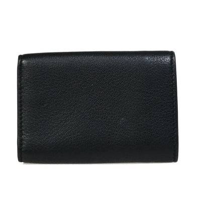 Balenciaga Trifold Wallet Mini Wallet Leather Black 62ka374