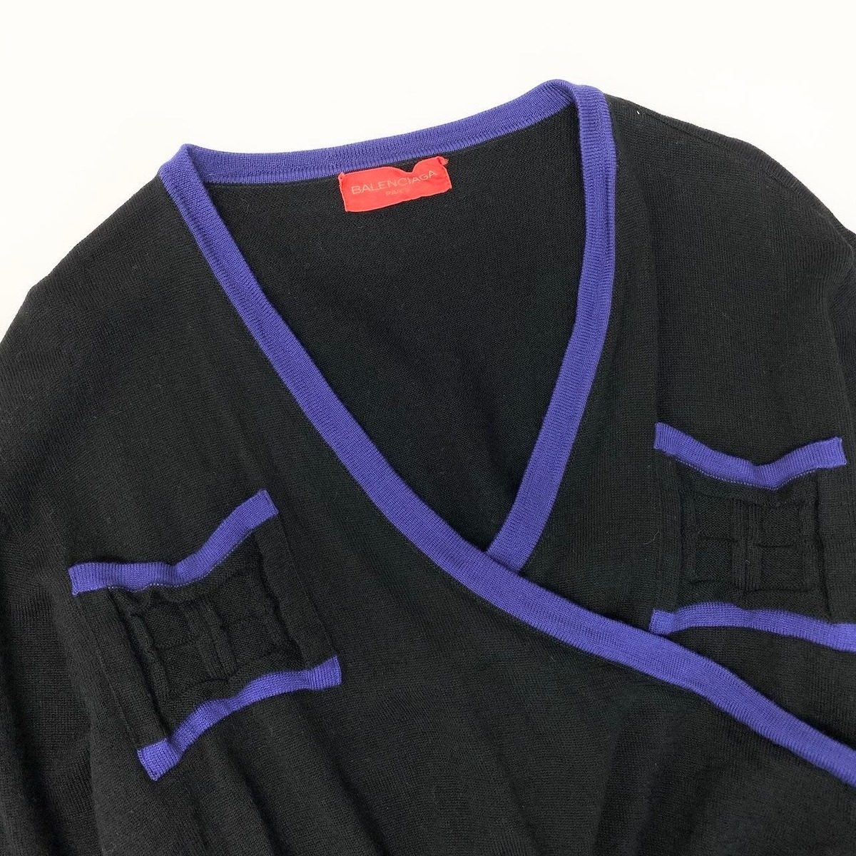 Balenciaga Long Sleeve Knit Cardigan Bblogo Deformed — view 4