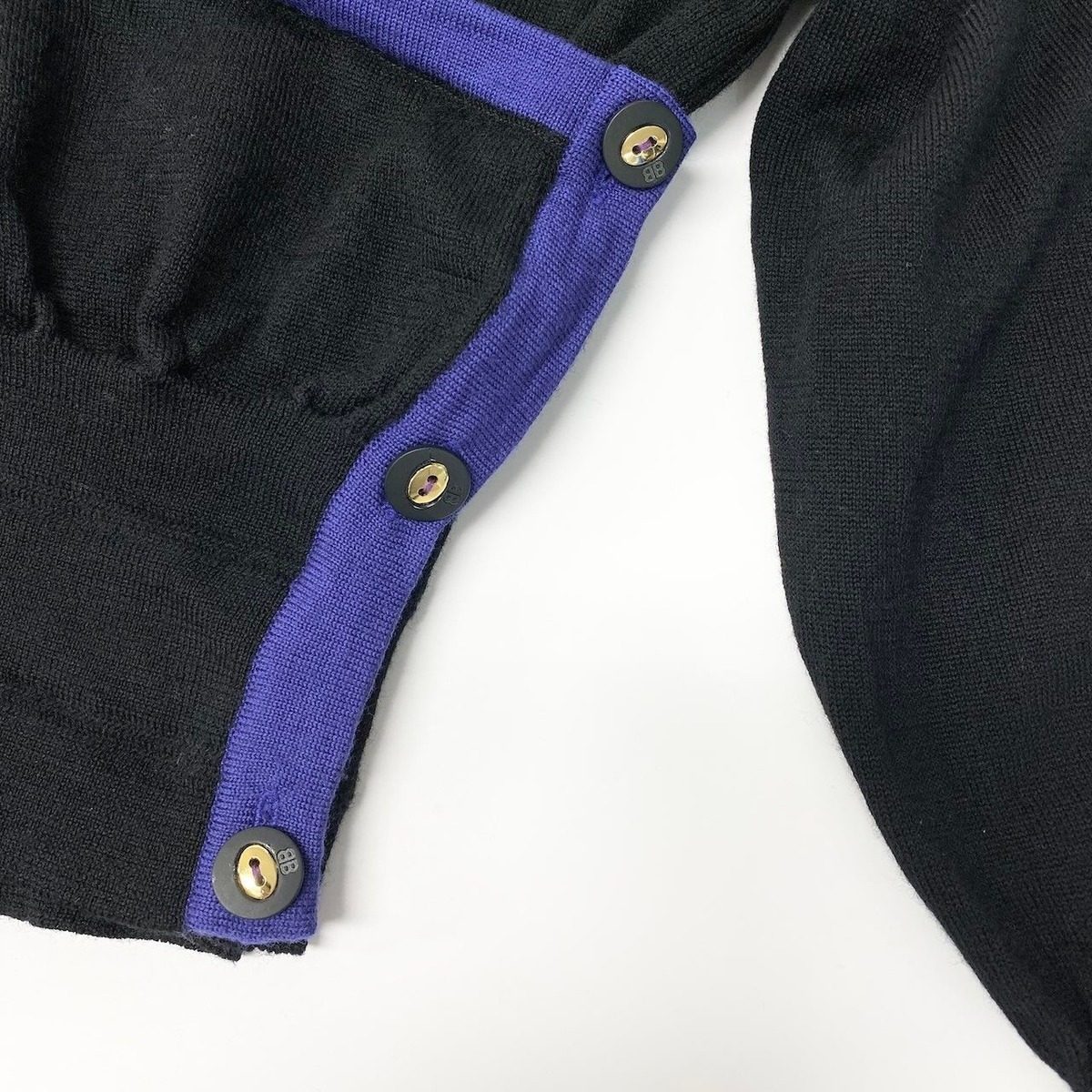 Balenciaga Long Sleeve Knit Cardigan Bblogo Deformed — view 7