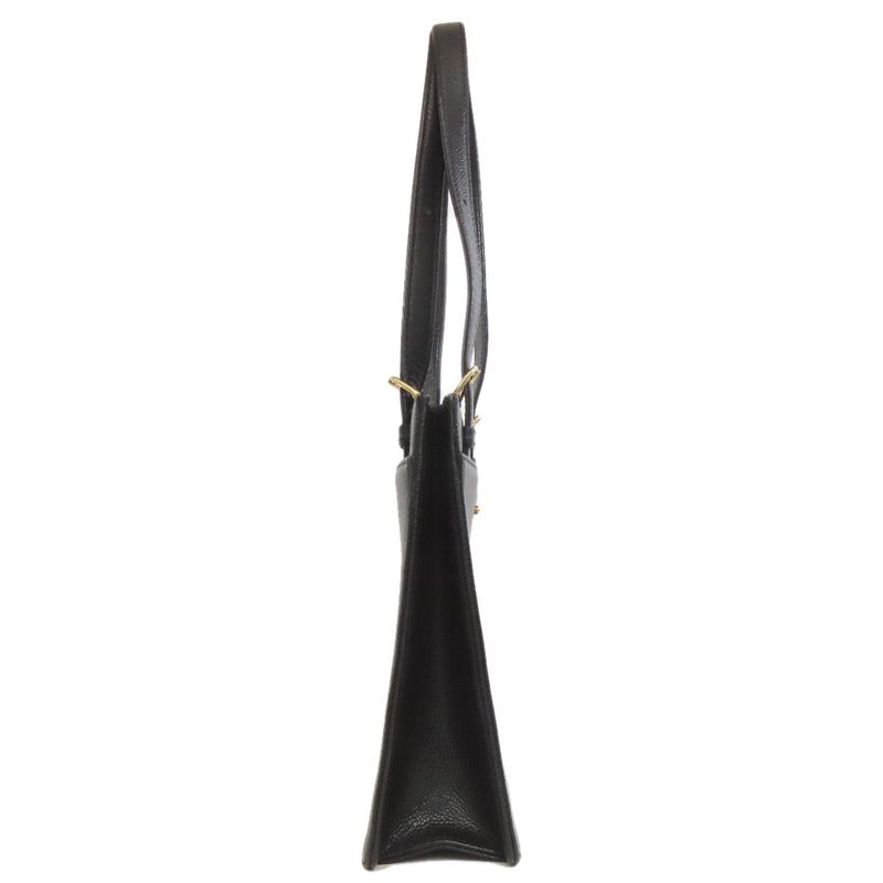 Chanel Coco Mark Gold Hardware Tote Bag Grained Calfskin Women