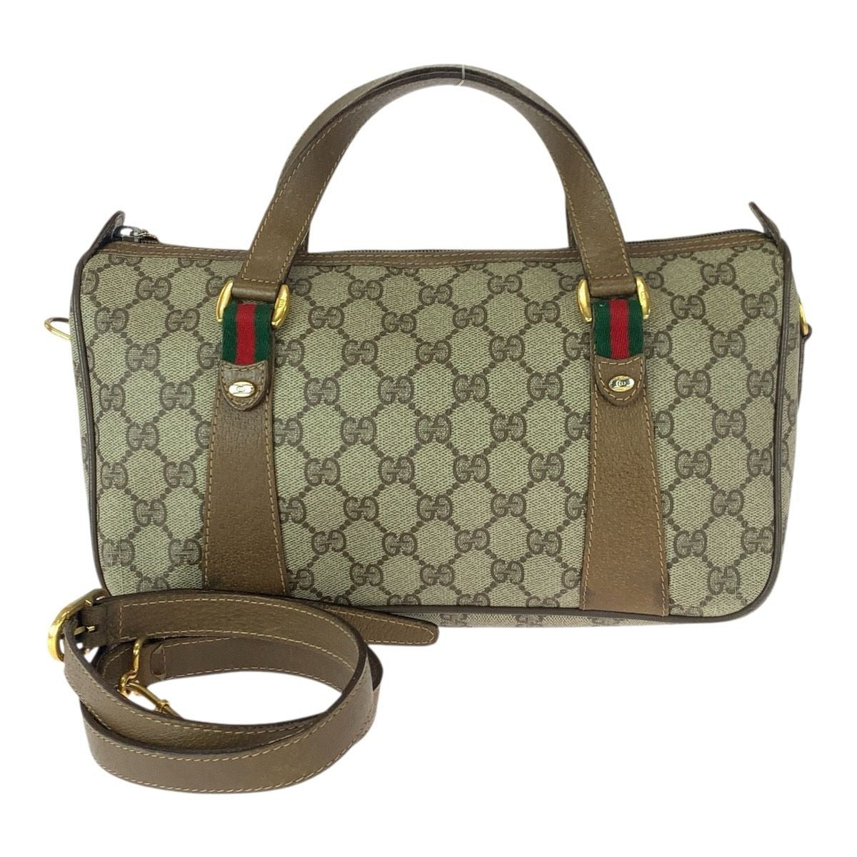 Gucci Vintage Sherry Line Beige Brown GG Supreme Canvas 39.02.040