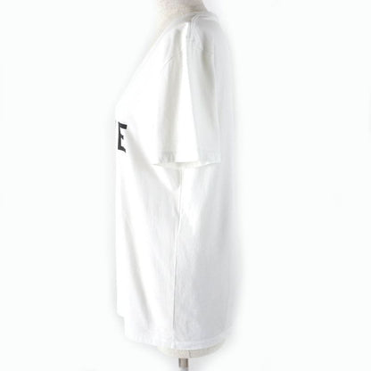 Celine 2x314916g 100% Cotton Logo Print Crew Neck Short Sleeve T-shirt White