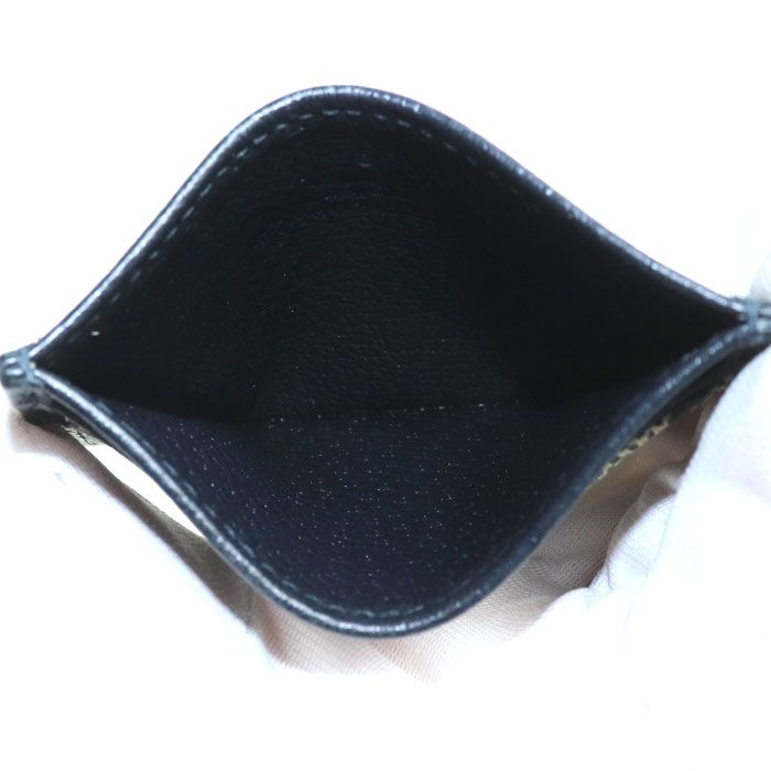 Gucci GG Supreme Card Case Navy Beige 673002 K9gsn 4075 Men's Preowned