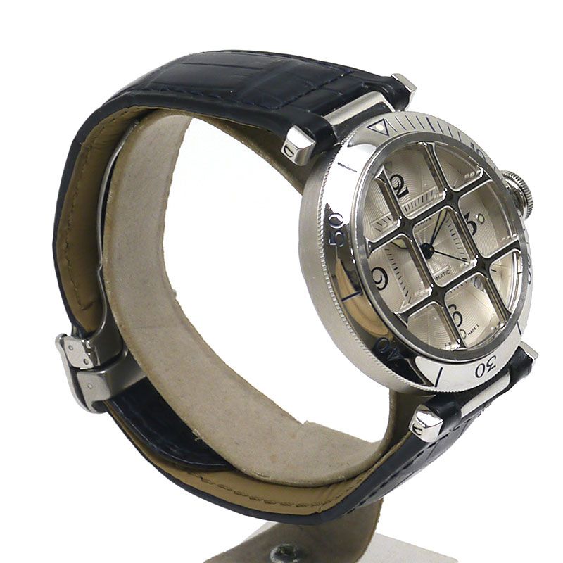 Cartier W3104055 Pasha Grid Silver Dial Men's