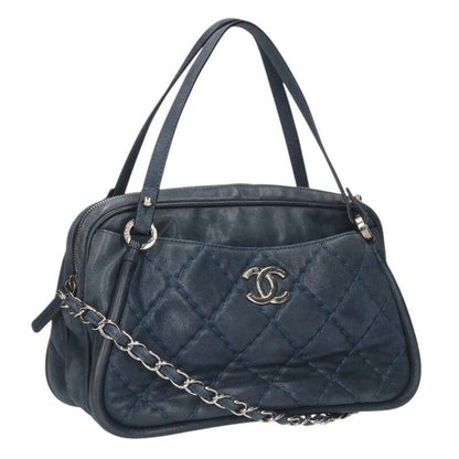 Chanel Quilted Suede Leather Chain Shoulder Bag