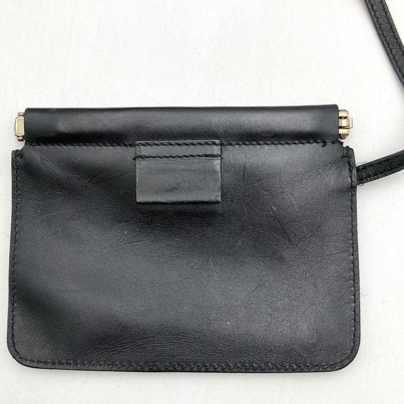 Gucci 95332 Shoulder Bag Handbag Large Bag Beige Black Canvas Leather Fashion