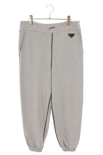 Prada 132360 Triangle Plate Logo Sweatpants Long Women's XS