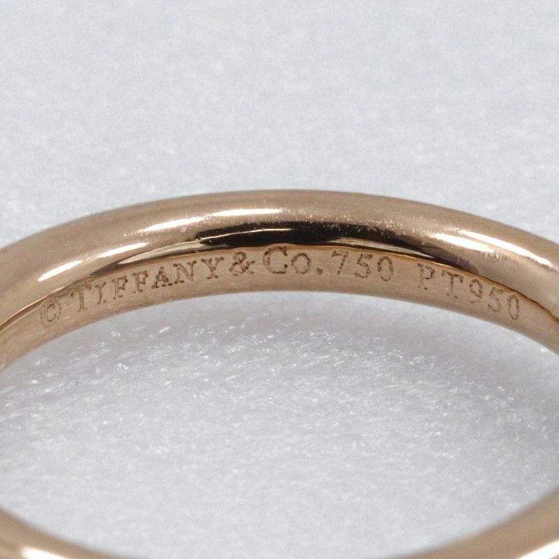 Tiffany & Co Bizet 1P Diamond 18K Pink Gold × Pt950 Platinum × Diamond #6 0.20