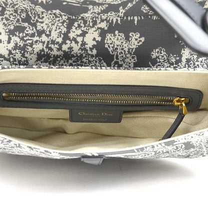 Christian DIOR Shoulder Bag Saddle Bag Toile De Jouy Reverse Jacquard