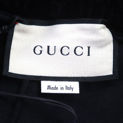 Gucci 587466 Webline Logo Embroidery Velour Shorts Black Red Green S Made In