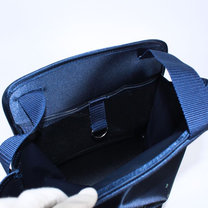 Hermes Sherpa Journey To The Stars Exhibition Backpack Nylon Blue Backpack