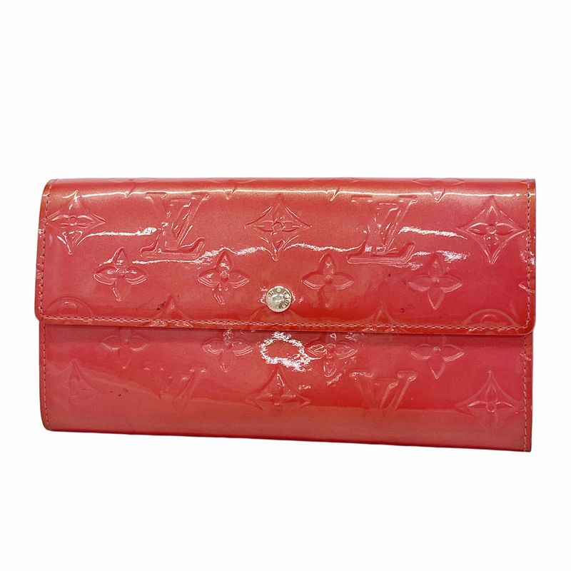 Louis Vuitton Long Wallet Vernis Pochette Porte Monet Cles Di M9140f Raspberry