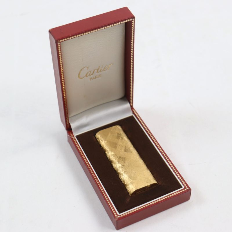Cartier Oval New Shape Roller Type Smoking Toy Gas Lighter Gold Men's Recommende