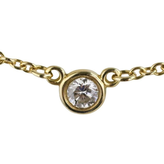 Tiffany & Co 750 18K By The Yard 1 P Diamond Necklace Yellow