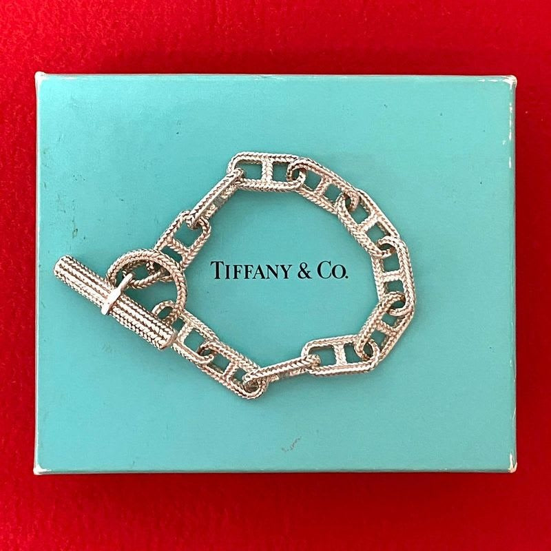 Tiffany & Co Vintage Anchor Chain Bracelet Silver